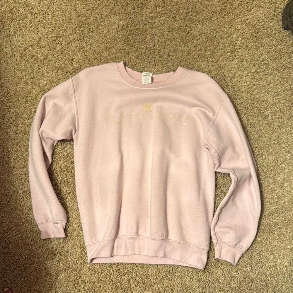Pink Ft. Myers Beach Crewneck Sweater